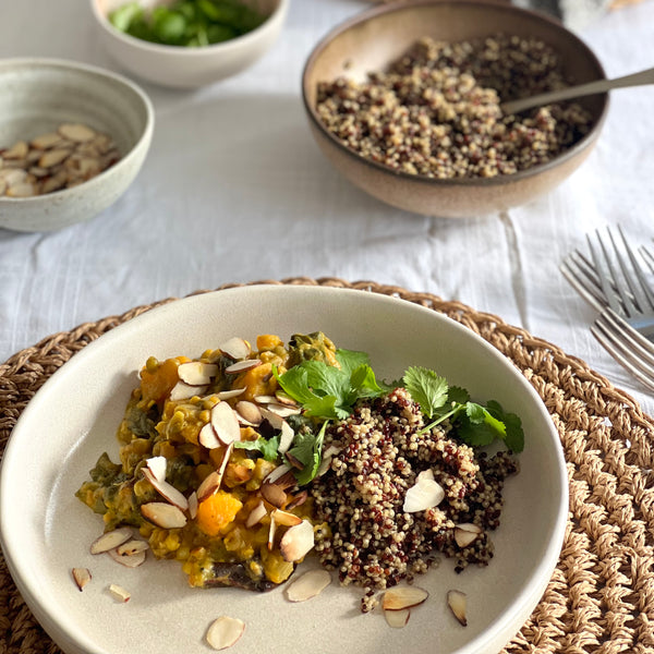 Pumpkin & mung bean curry