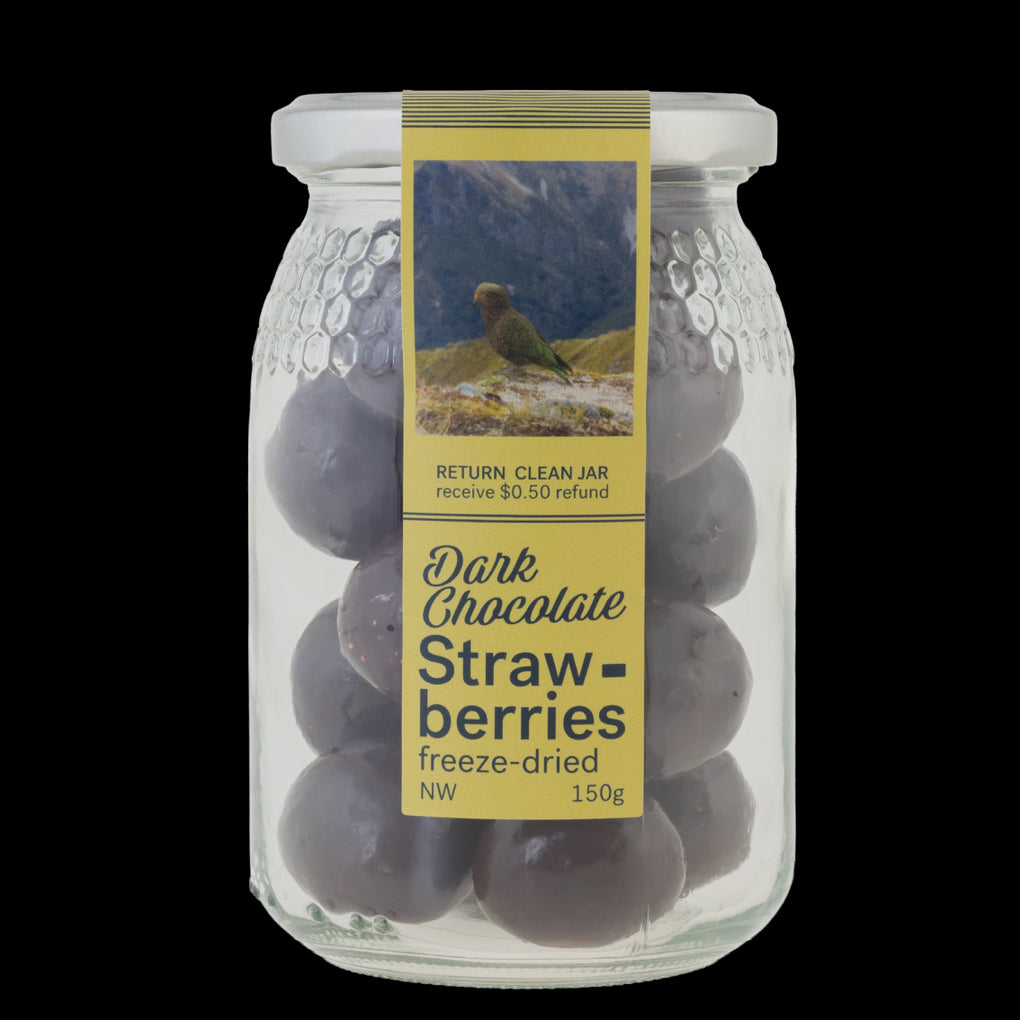 Nature Chocolate Jar - Dark Chocolate Freeze Dried Strawberry - Regular