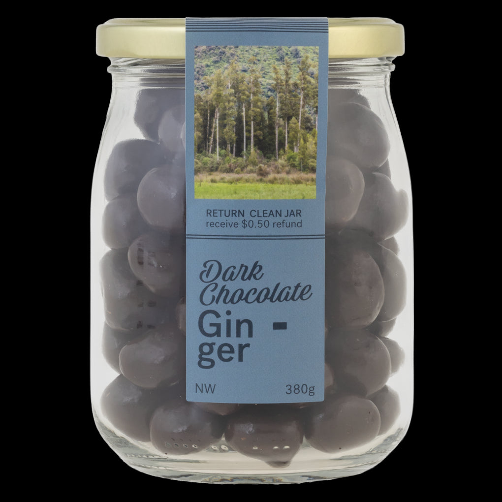 Nature Chocolate Jar - Dark Chocolate Ginger - Large