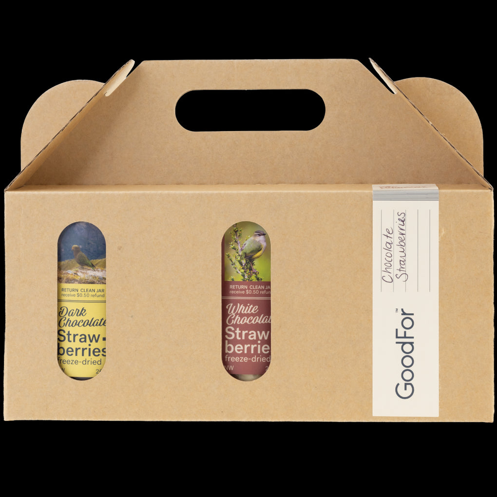 Three Chocolate Strawberry Jar Box - Large