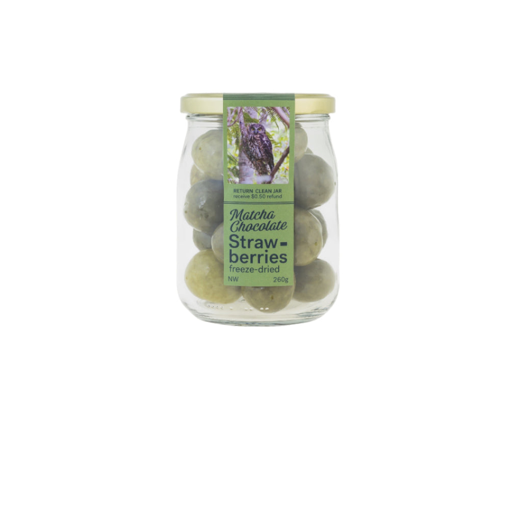 Nature Chocolate Jar - Matcha Freeze Dried Strawberry - Large
