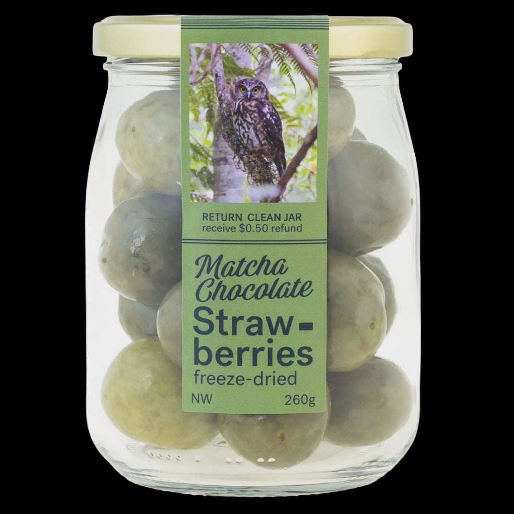 Nature Chocolate Jar - Matcha Freeze Dried Strawberry - Large