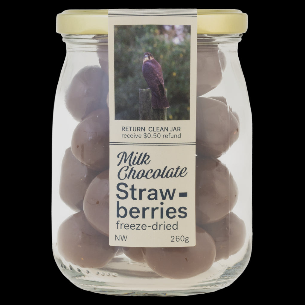 Nature Chocolate Jar - Milk Chocolate Freeze Dried Strawberry - Large