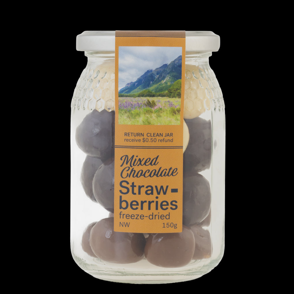 Nature Chocolate Jar - Mixed Freeze Dried Strawberry - Regular