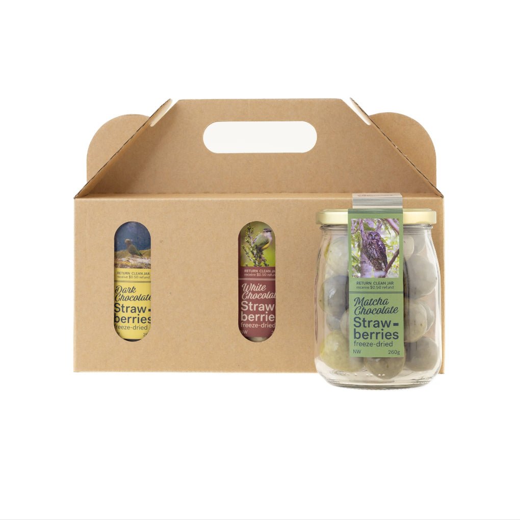 Three Chocolate Strawberry Jar Box - Large