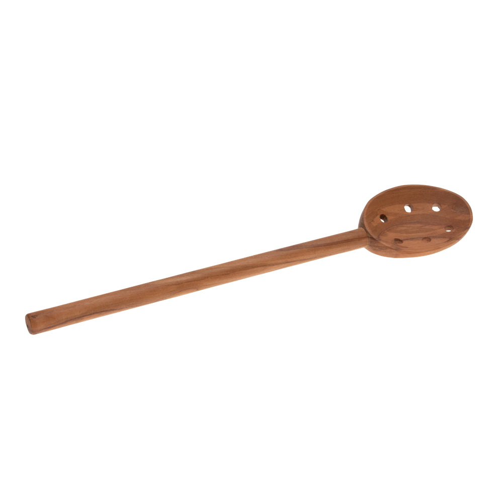 Wooden Spoon w Holes - Olive Wood
