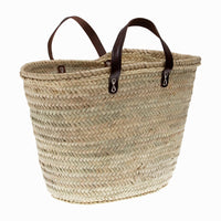 French Leather Handle Basket